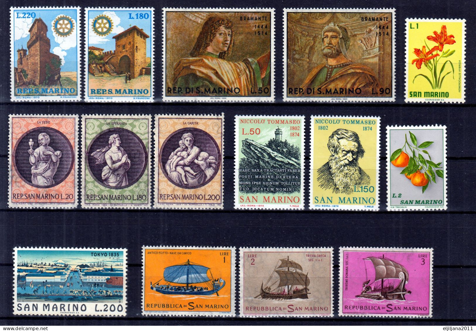 ⁕ San Marino 1918 - 1975 ⁕ Nice Collection / Lot Of 70 Unused Stamps ⁕ MNH & MH - Scan - Collections, Lots & Séries