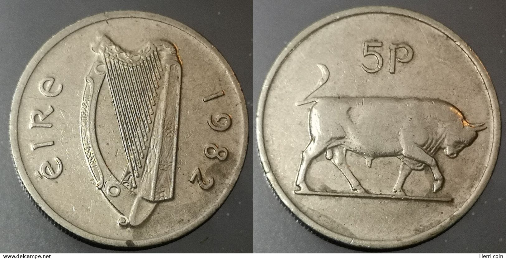 Monnaie Irlande - 1982 - 5 Pence Type Large - Ireland