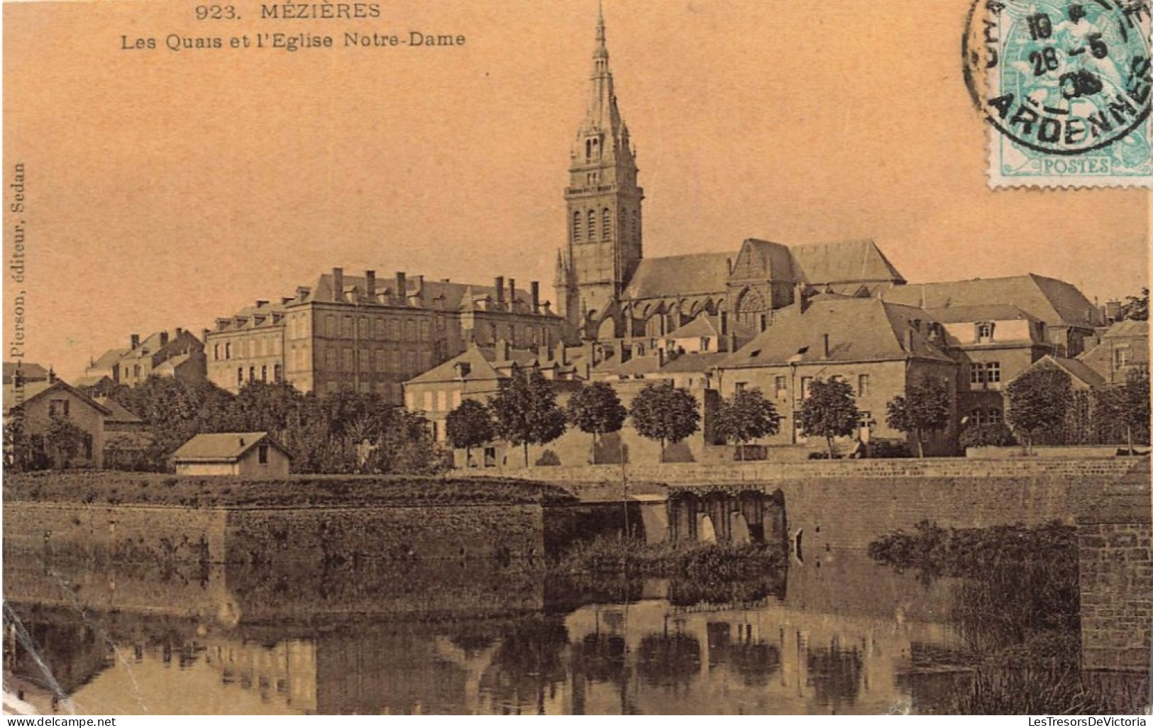 FRANCE - Mézières - Vue Générale Les Quais Et L'Eglise Notre Dame - Carte Postale Ancienne - Charleville