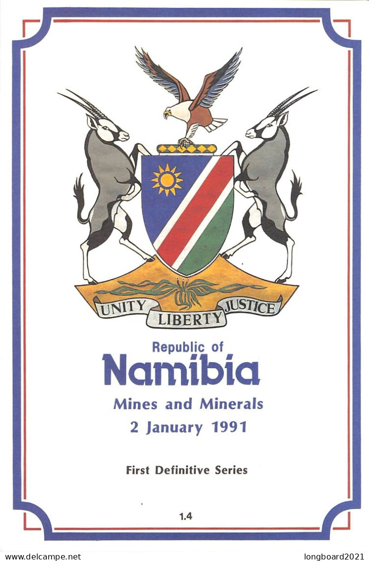 NAMIBIA - SECOND DEFINITIVE SERIES MINES AND MINERALS 1991 / 5003 - Namibia (1990- ...)