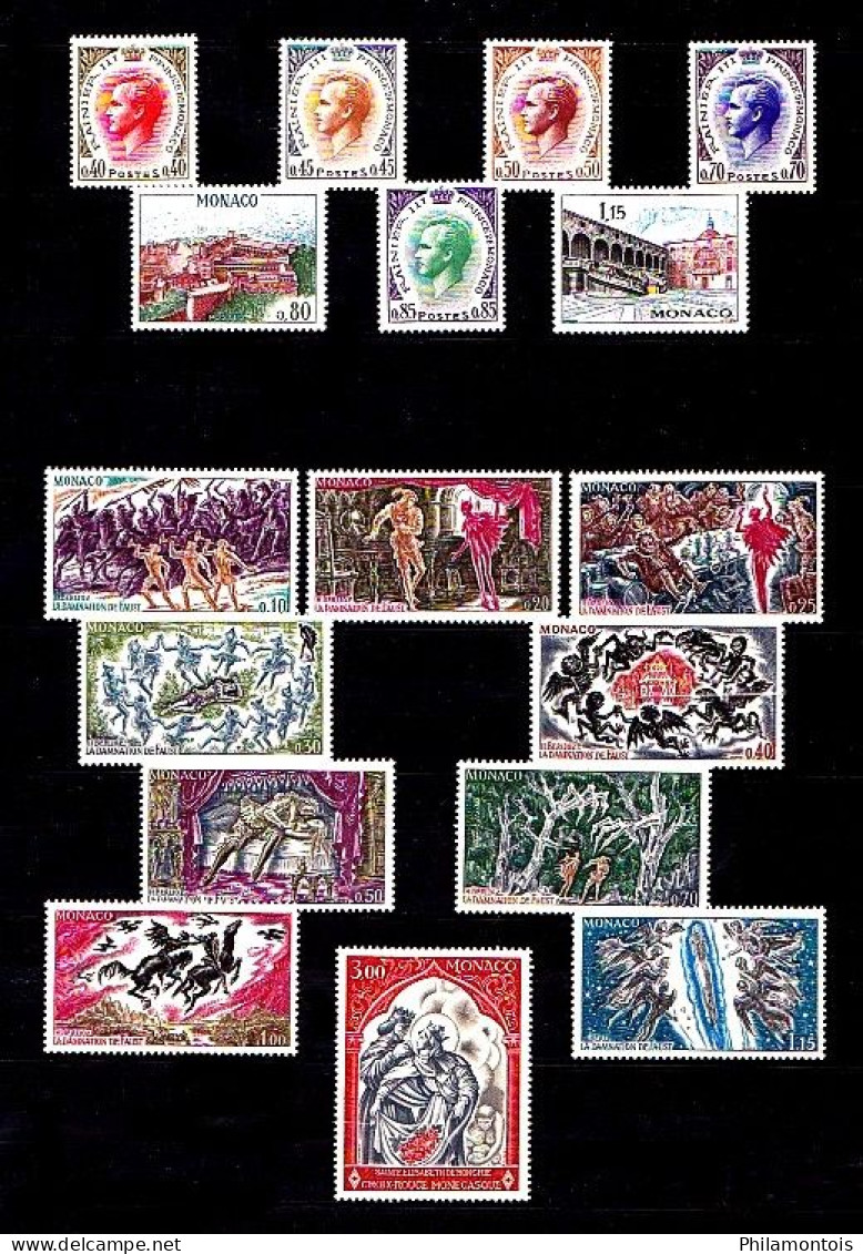 MONACO - Collection complète 1965/1970 - N° 664 / 846 - Neufs N** - Très beaux