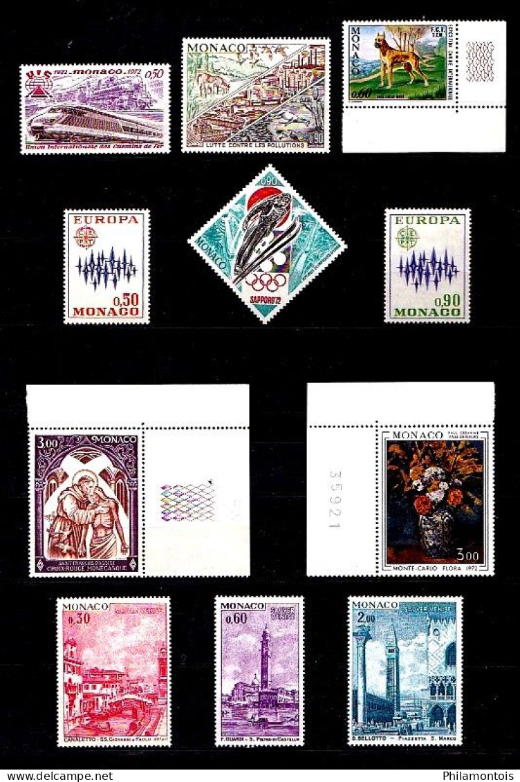 MONACO - Collection Complète 1971/1975 - N° 847 / 1042 - Neufs N** - Très Beaux - Collections, Lots & Series