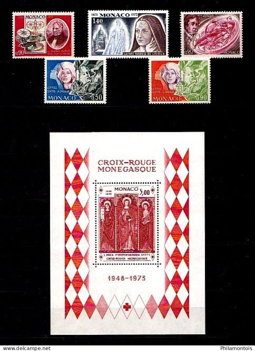 MONACO - Collection complète 1971/1975 - N° 847 / 1042 - Neufs N** - Très beaux