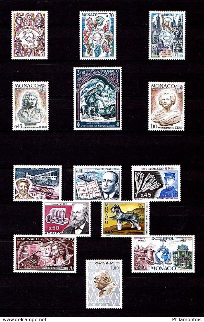 MONACO - Collection complète 1971/1975 - N° 847 / 1042 - Neufs N** - Très beaux