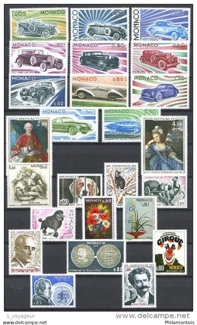 MONACO - Collection complète 1971/1975 - N° 847 / 1042 - Neufs N** - Très beaux