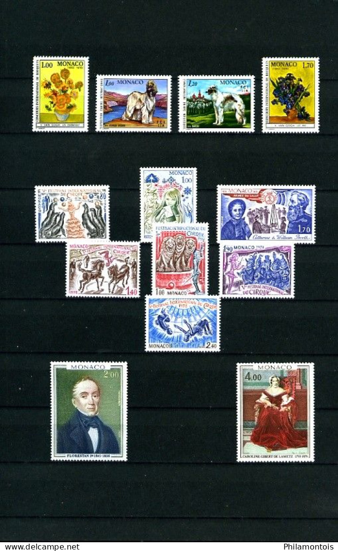 MONACO - Collection complète 1976/1980 - N° 1043 / 1263 - Neufs N** - Très beaux