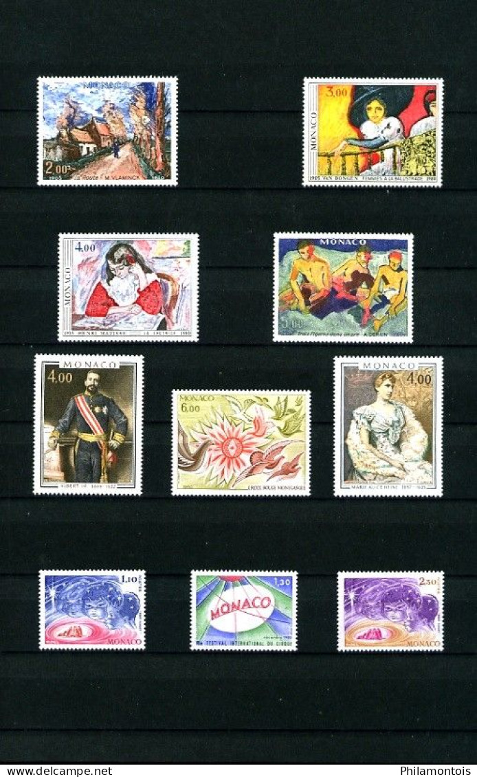 MONACO - Collection complète 1976/1980 - N° 1043 / 1263 - Neufs N** - Très beaux