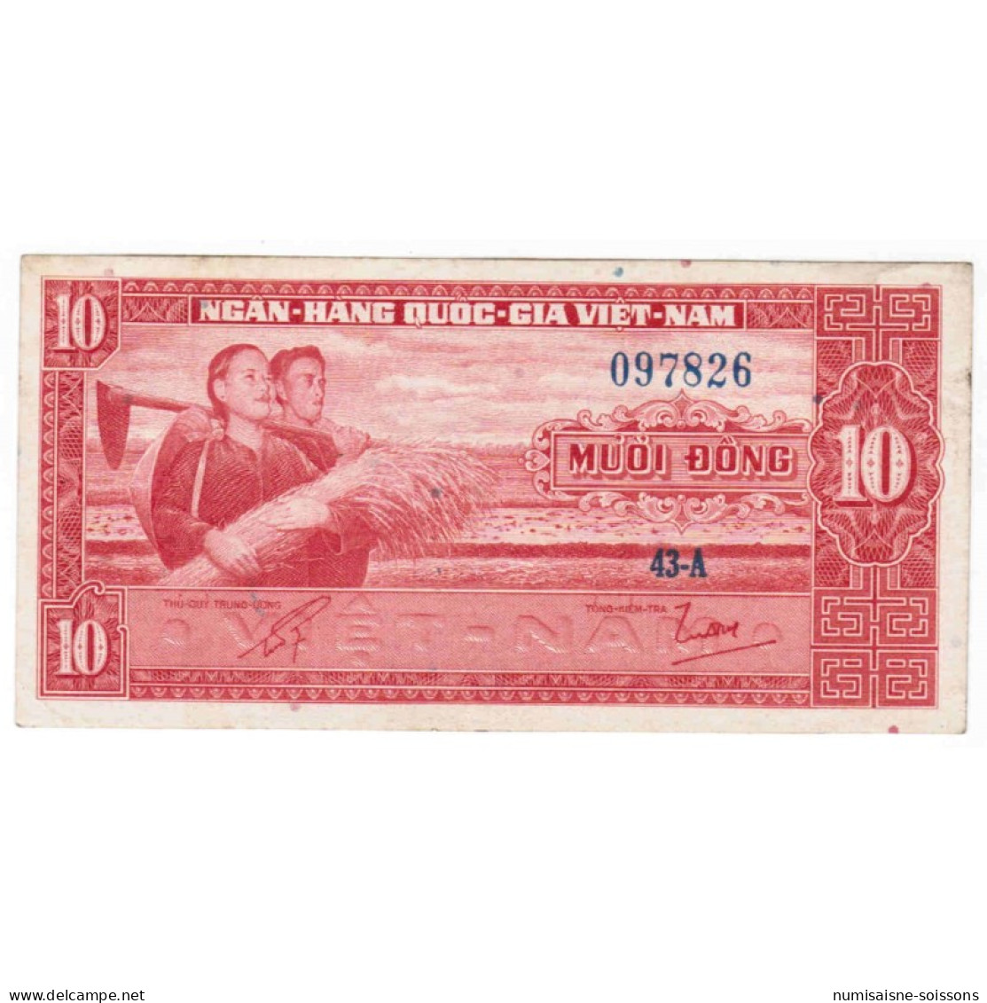 VIETNAM DU SUD - PICK 5 A  - 10 DONG - NON DATE (1962) - TTB+ - Vietnam