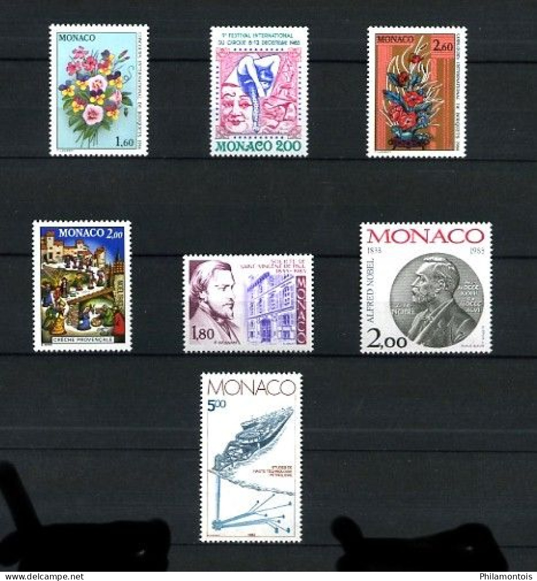 MONACO - Collection complète 1981/1985 - N° 1264 / 1509 - Neufs N** - Très beaux