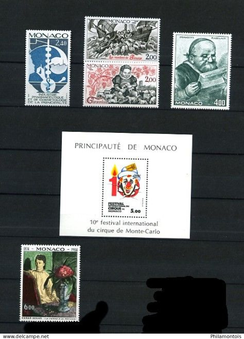 MONACO - Collection complète 1981/1985 - N° 1264 / 1509 - Neufs N** - Très beaux