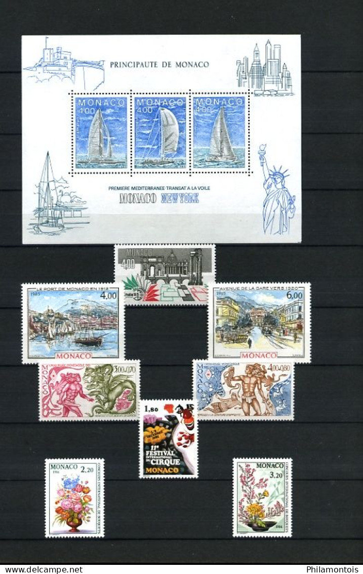 MONACO - Collection complète 1981/1985 - N° 1264 / 1509 - Neufs N** - Très beaux