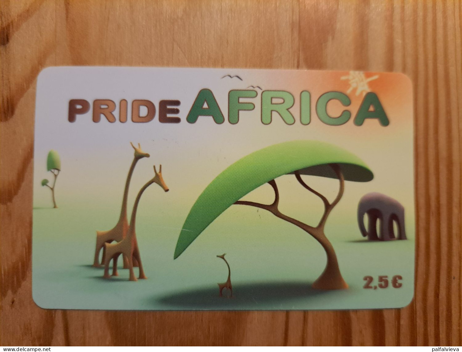 Prepaid Phonecard Germany, Pride Africa - Giraffe, Elephant - [2] Prepaid