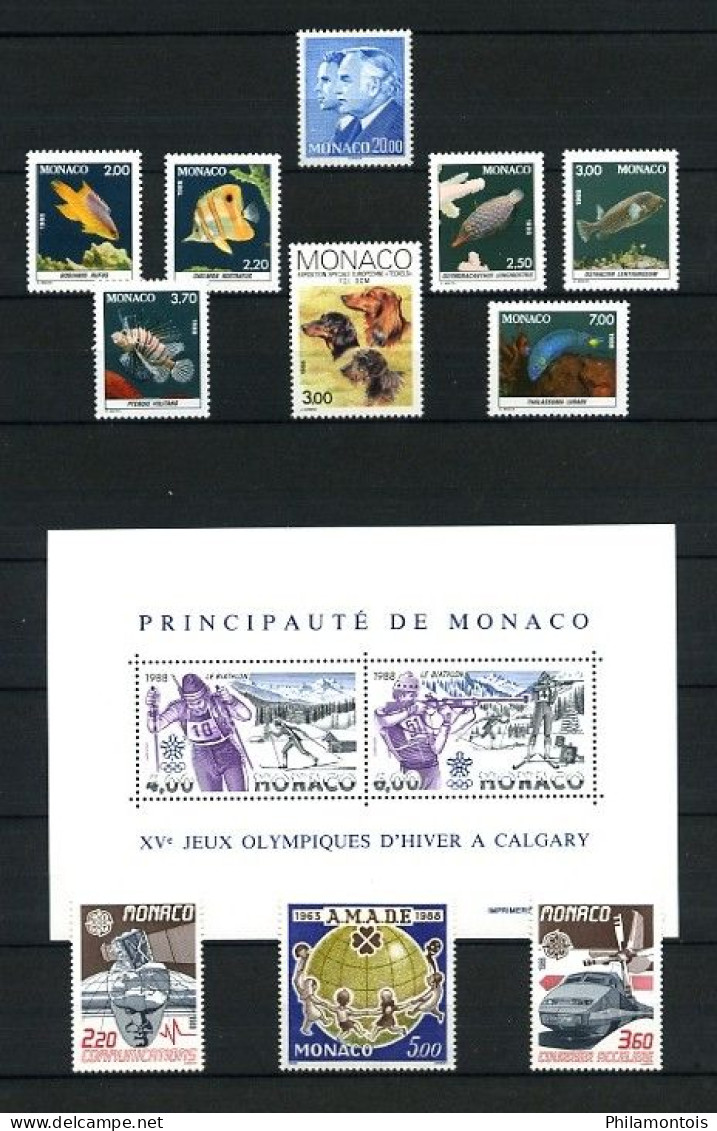 MONACO - Collection complète 1986/1990 - N° 1510 / 1752 - Neufs N** - Très beaux