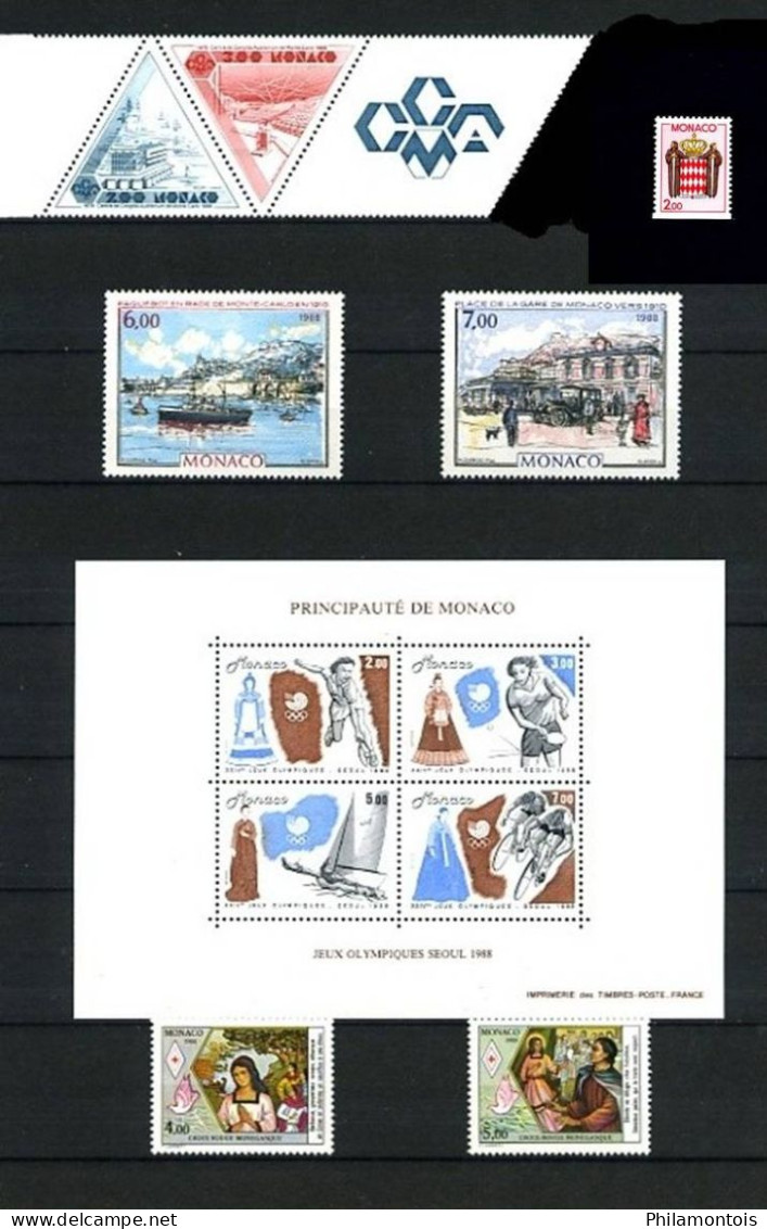 MONACO - Collection complète 1986/1990 - N° 1510 / 1752 - Neufs N** - Très beaux