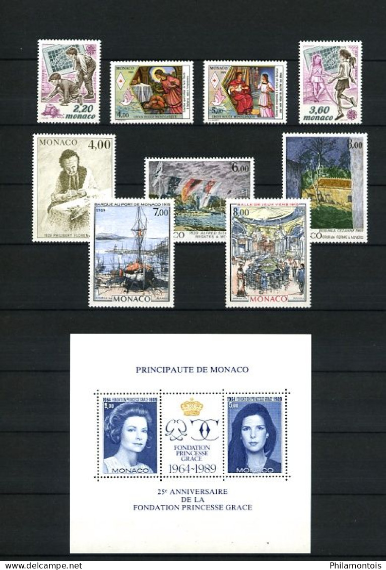 MONACO - Collection complète 1986/1990 - N° 1510 / 1752 - Neufs N** - Très beaux