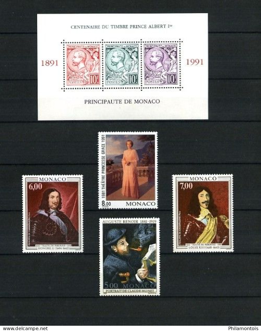 MONACO - Collection Complète 1991/1995 - N° 1753 / 2025 - Neufs N** - Très Beaux - Collections, Lots & Series