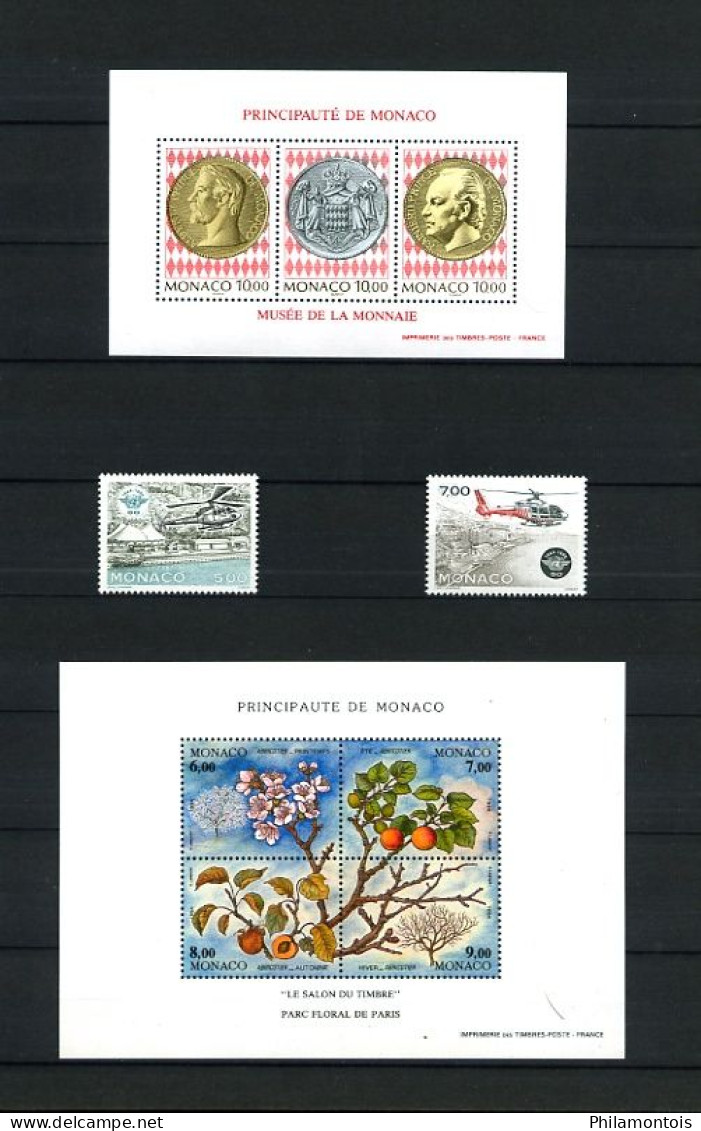 MONACO - Collection complète 1991/1995 - N° 1753 / 2025 - Neufs N** - Très beaux