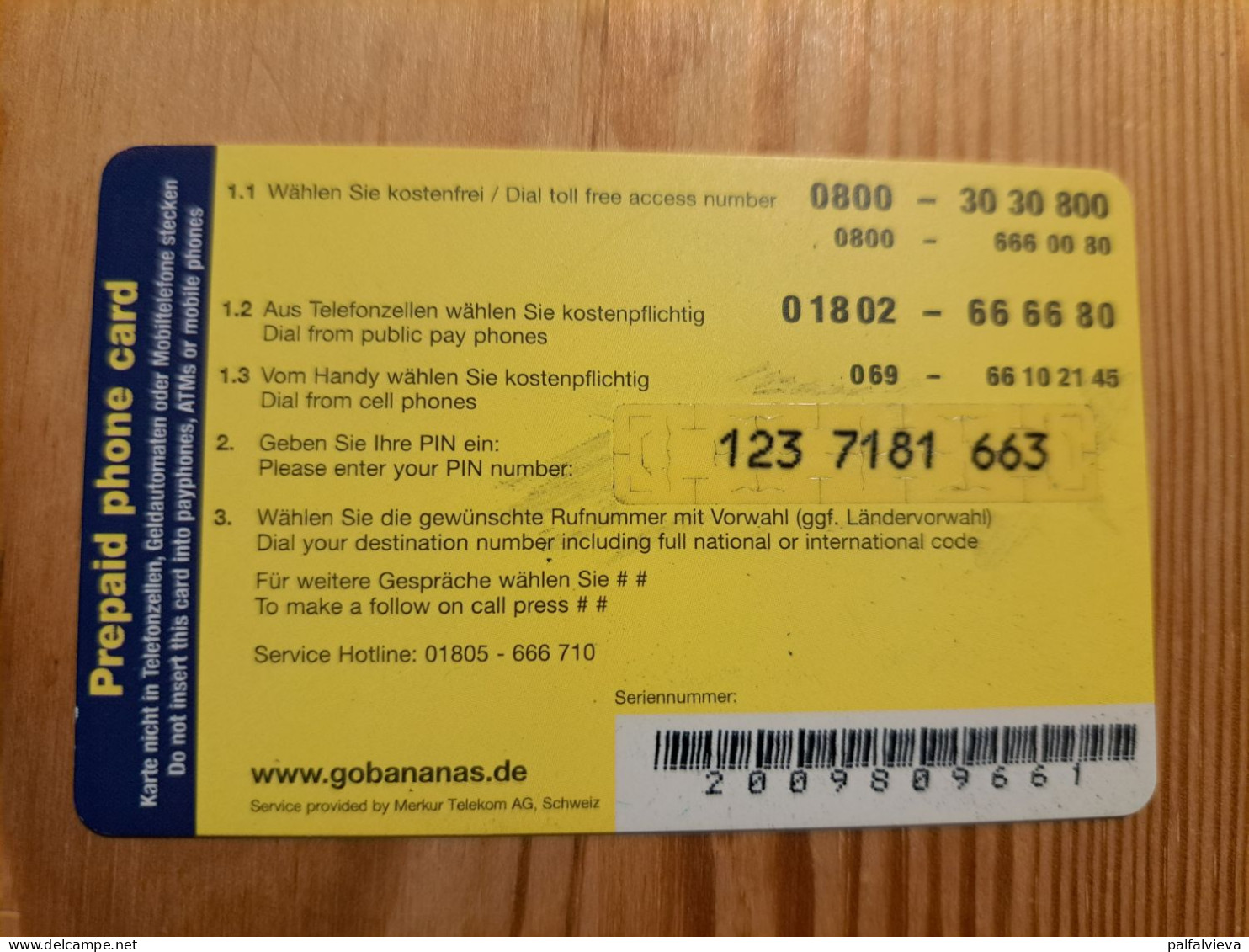 Prepaid Phonecard Germany, Go Bananas - [2] Prepaid