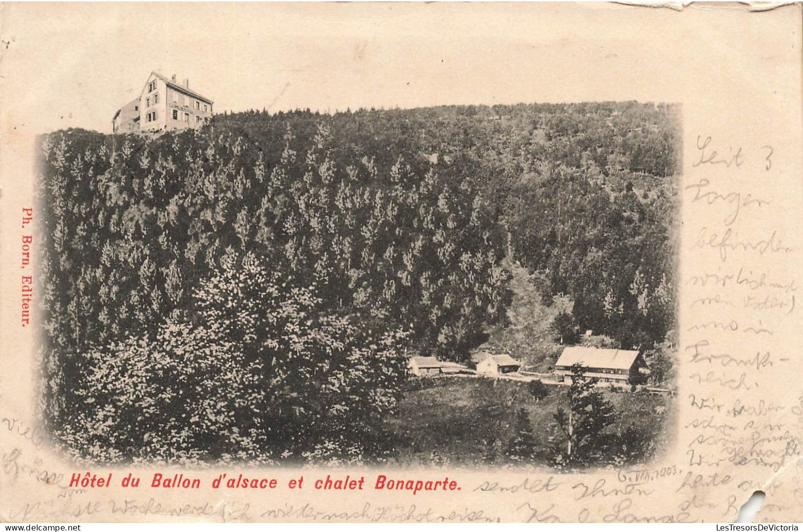 FRANCE - Hôtel Du Ballon D'alsace Et Chalet Bonaparte - Ph Born Editeur - .Carte Postale Ancienne - Alsace