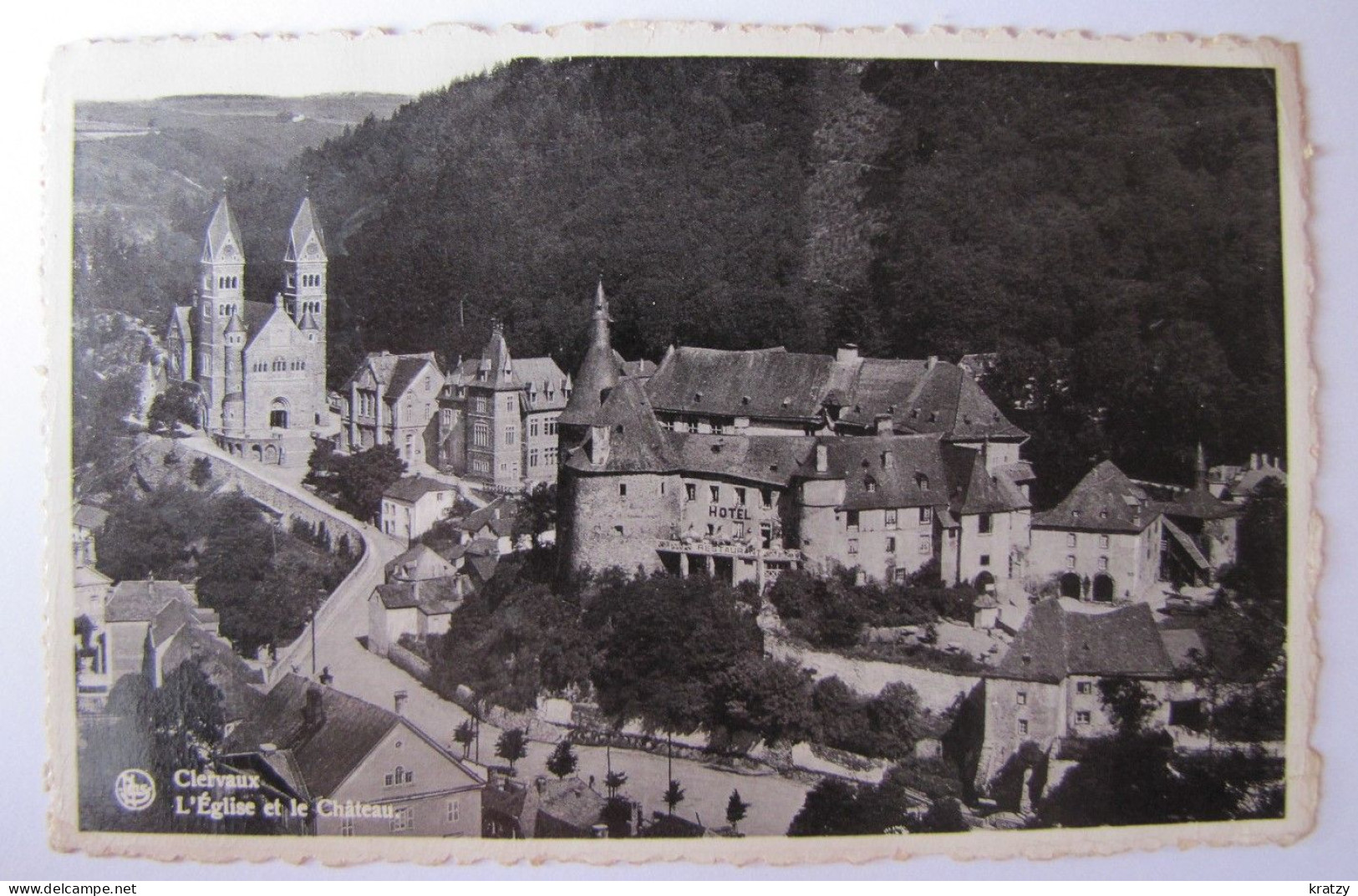 LUXEMBOURG - CLERVAUX - L'Eglise Et Le Château - 1947 - Clervaux