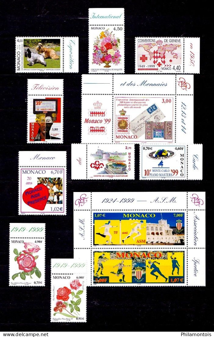 MONACO - Collection complète 1996/2000 - N° 2026 / 2294 - Neufs N** - Très beaux