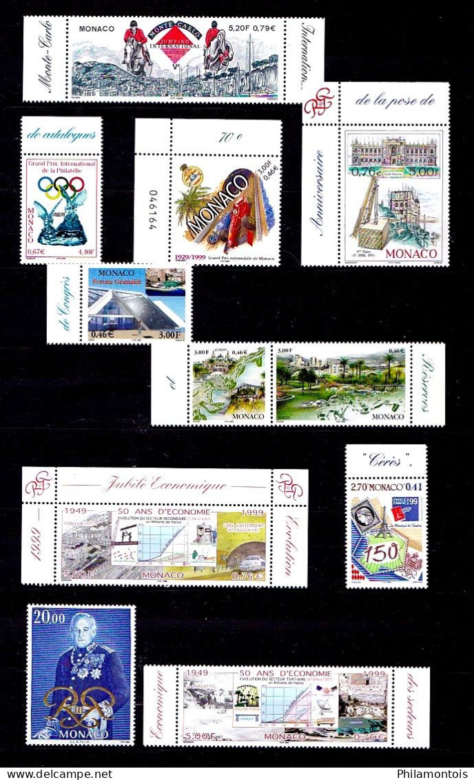 MONACO - Collection complète 1996/2000 - N° 2026 / 2294 - Neufs N** - Très beaux