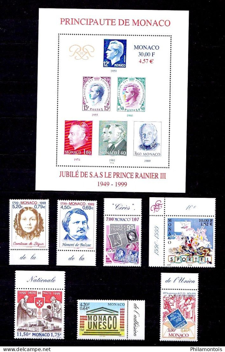 MONACO - Collection complète 1996/2000 - N° 2026 / 2294 - Neufs N** - Très beaux