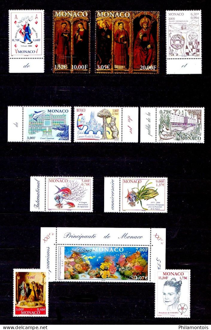 MONACO - Collection complète 1996/2000 - N° 2026 / 2294 - Neufs N** - Très beaux