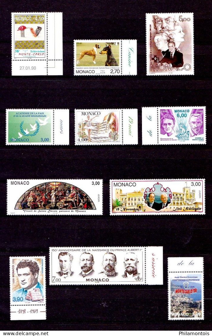 MONACO - Collection complète 1996/2000 - N° 2026 / 2294 - Neufs N** - Très beaux