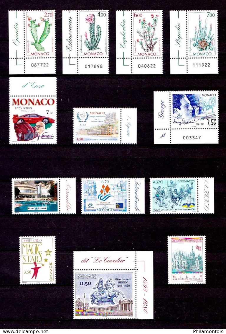 MONACO - Collection complète 1996/2000 - N° 2026 / 2294 - Neufs N** - Très beaux