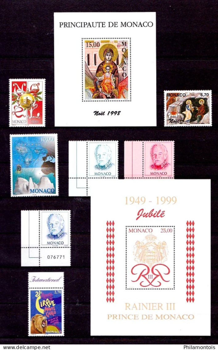 MONACO - Collection complète 1996/2000 - N° 2026 / 2294 - Neufs N** - Très beaux