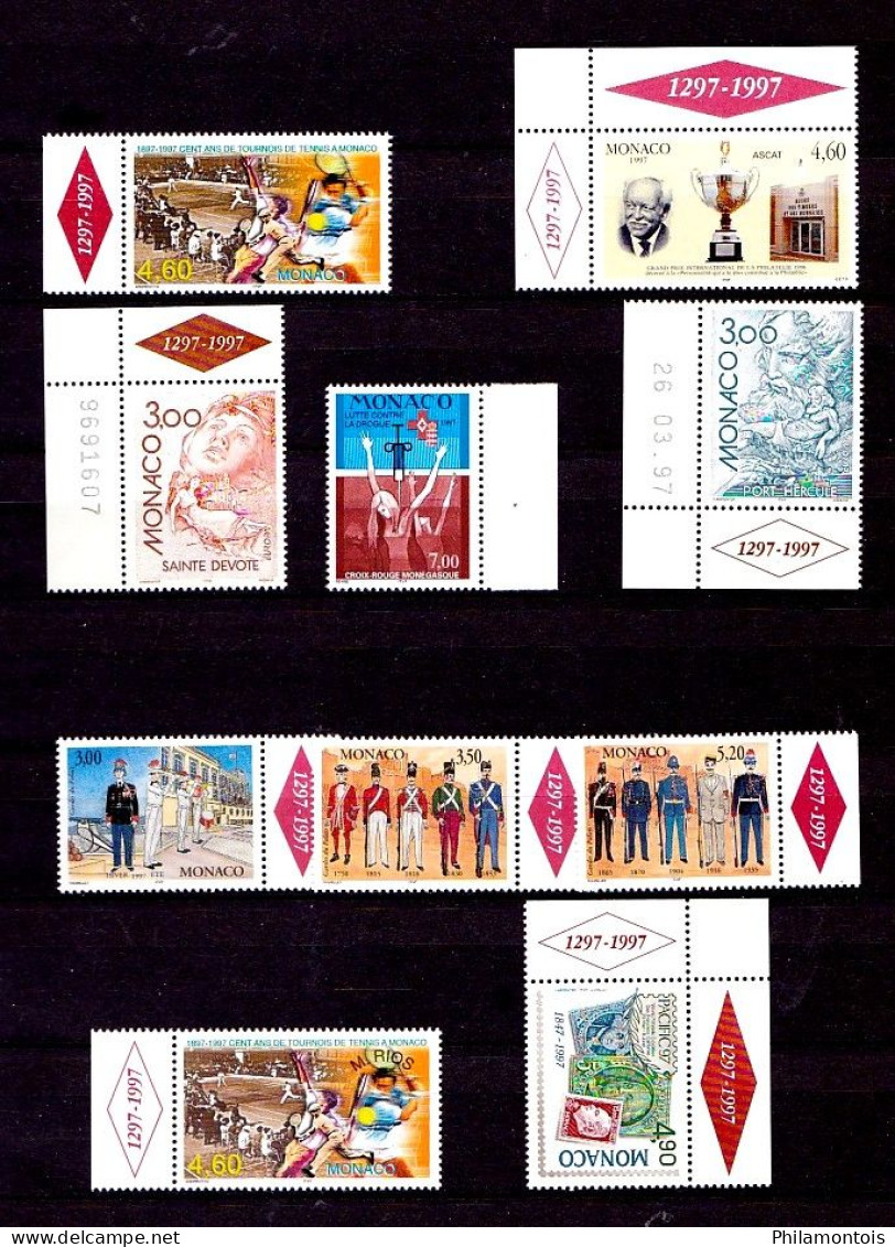 MONACO - Collection complète 1996/2000 - N° 2026 / 2294 - Neufs N** - Très beaux