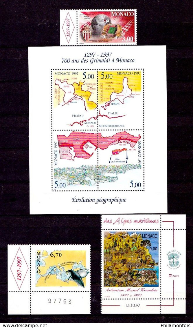 MONACO - Collection complète 1996/2000 - N° 2026 / 2294 - Neufs N** - Très beaux