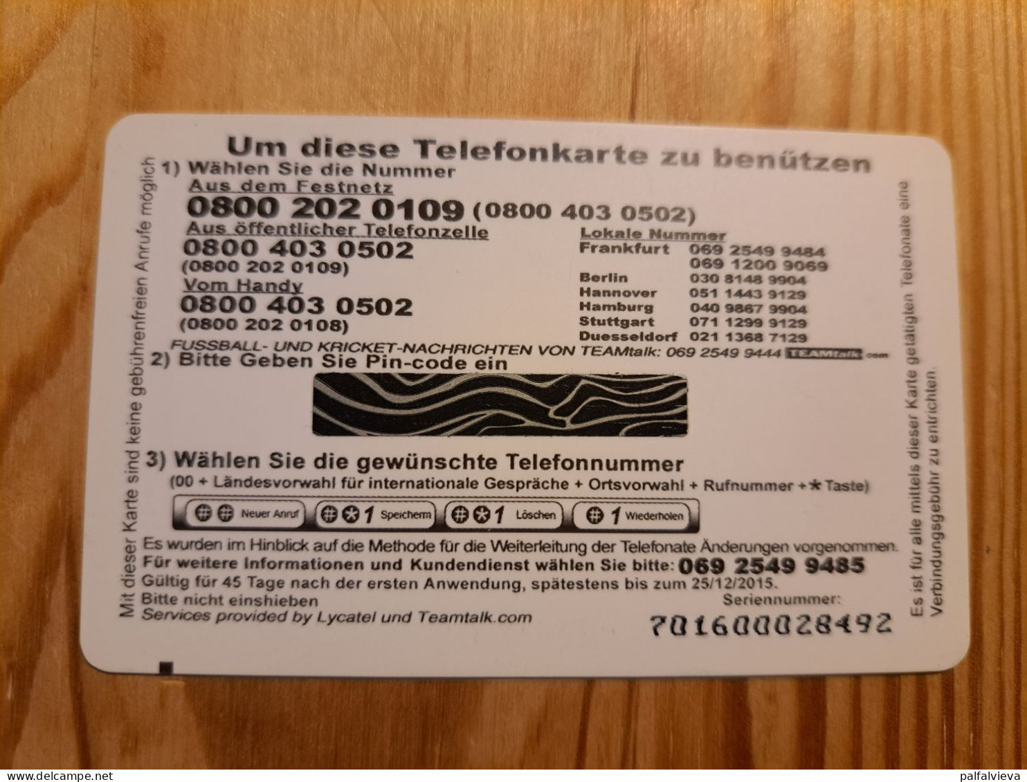 Prepaid Phonecard Germany, Our Fly - Cellulari, Carte Prepagate E Ricariche