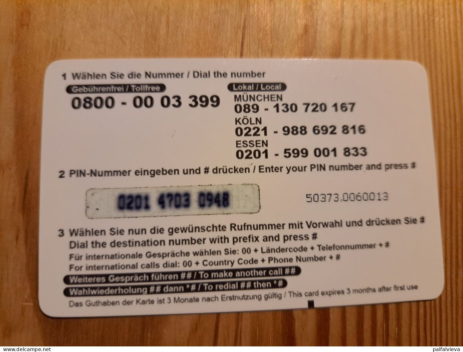 Prepaid Phonecard Germany, 3 X Global - Earth, Globe - [2] Prepaid