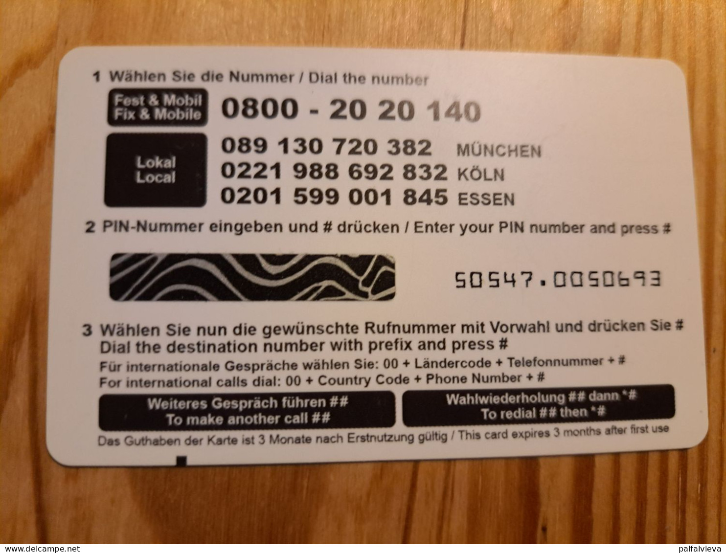 Prepaid Phonecard Germany, Timetick - Clock - GSM, Cartes Prepayées & Recharges