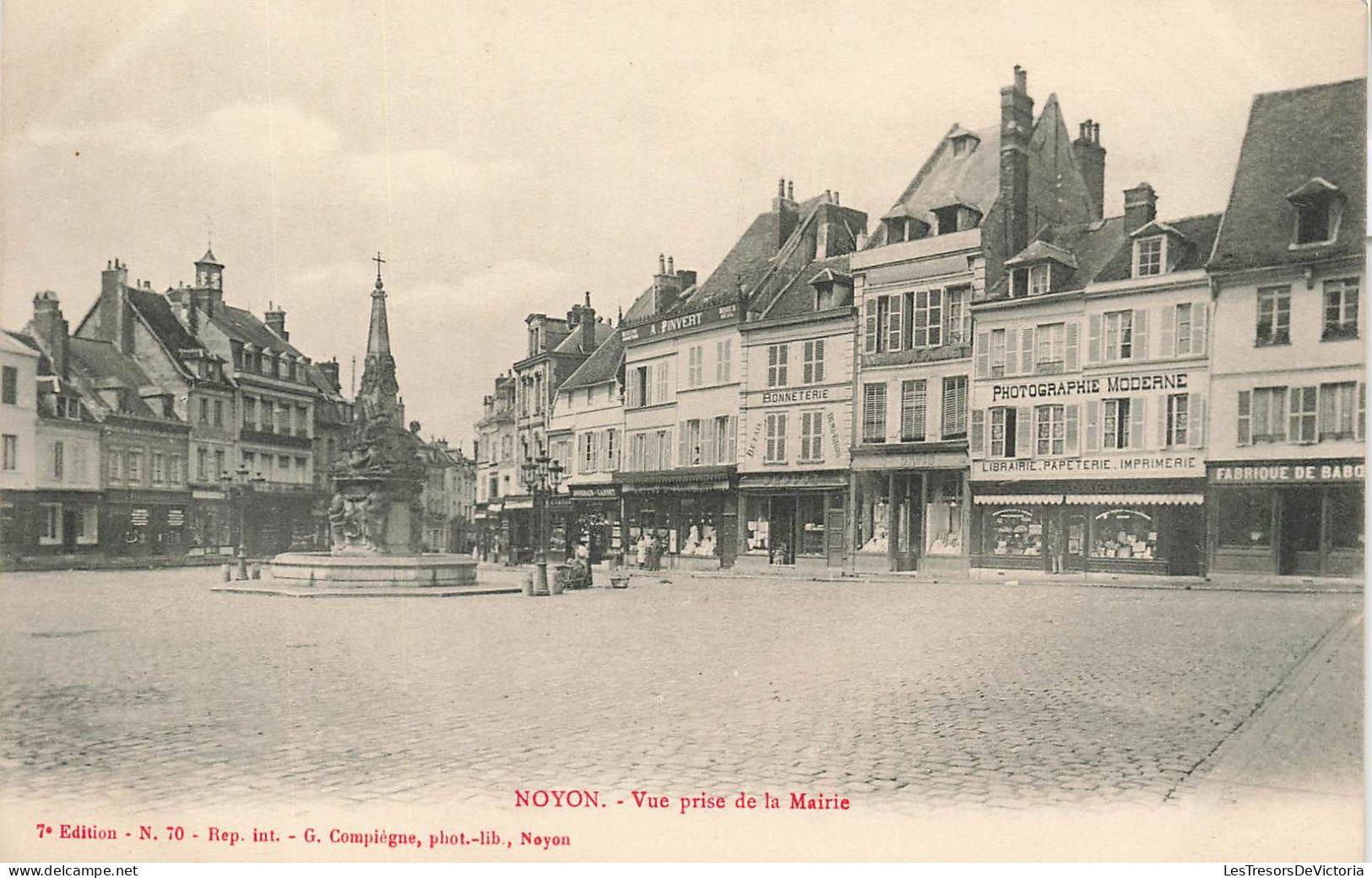 FRANCE - Noyon - Vue Prise De La Mairie - 7 E Edition N 70 Rep Int G Compiègne Phot Lib Noyon - Carte Postale Ancienne - Noyon