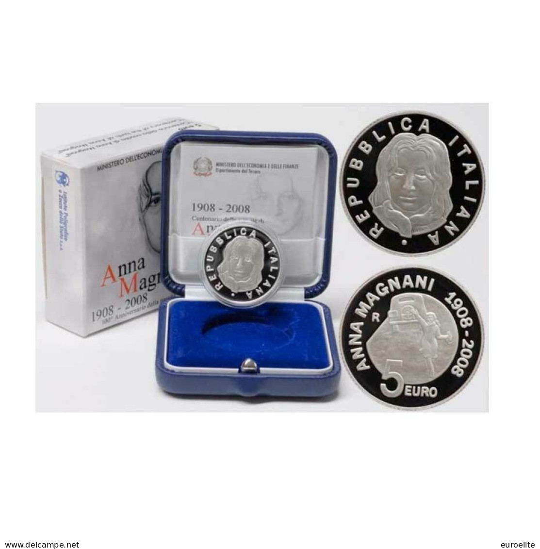 5 Euro 100° Anniversario Della Nascita Di Anna Magnani - Italia