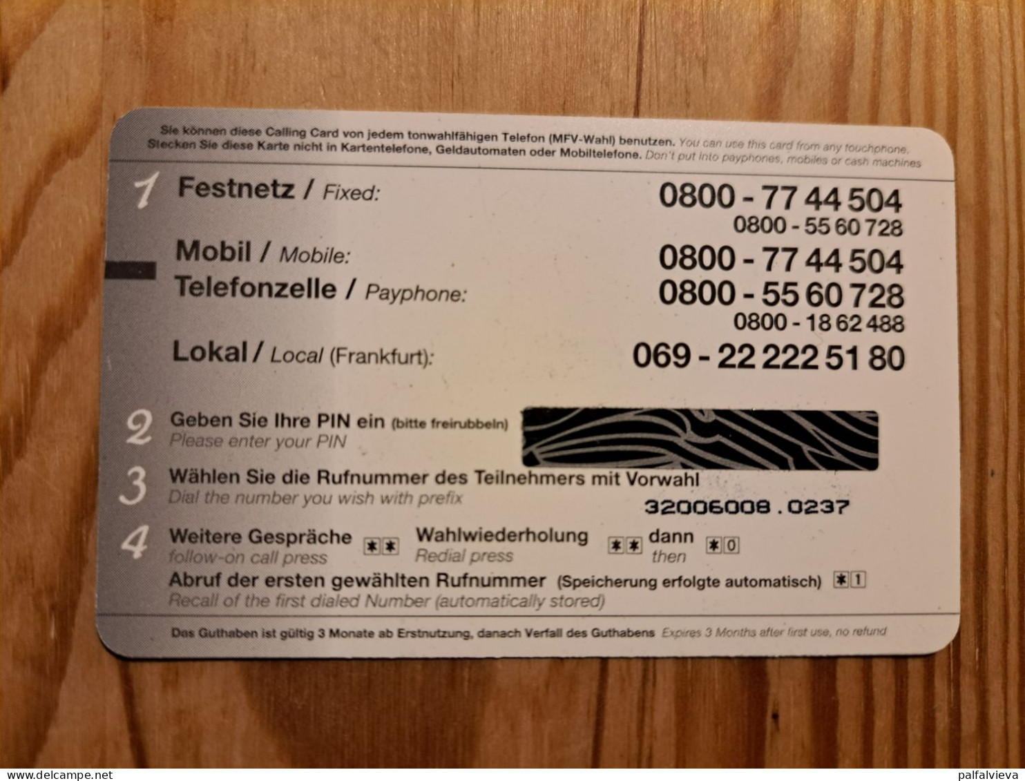 Prepaid Phonecard Germany, Arabline - [2] Prepaid