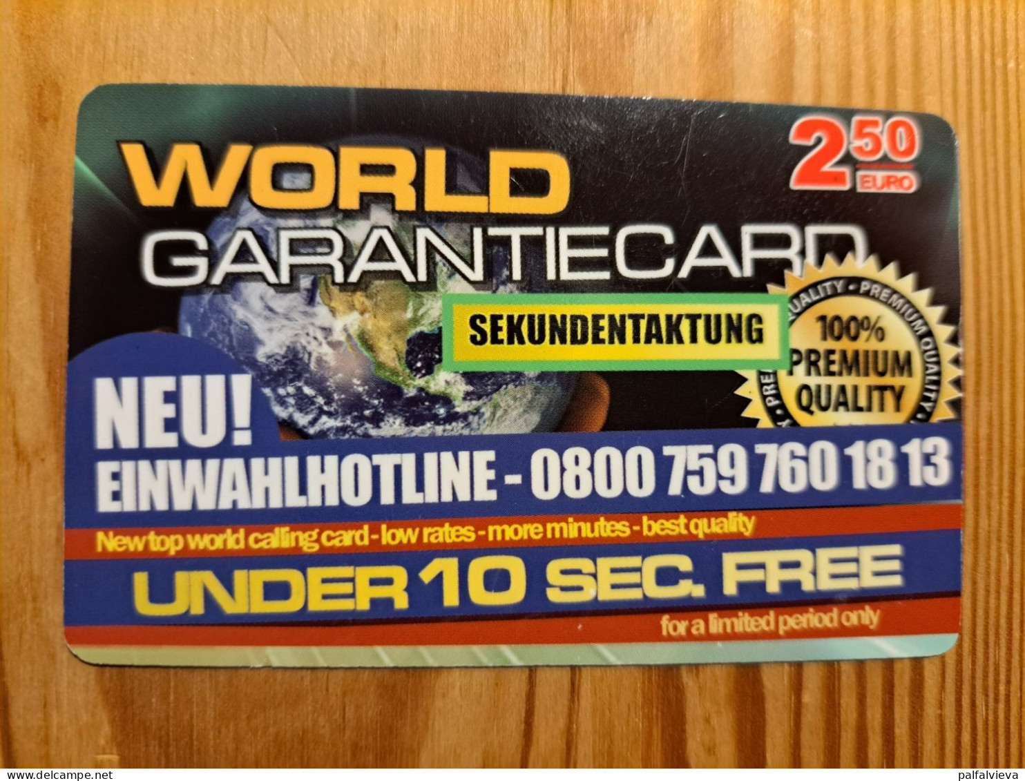 Prepaid Phonecard Germany, World Garantiecard - [2] Prepaid