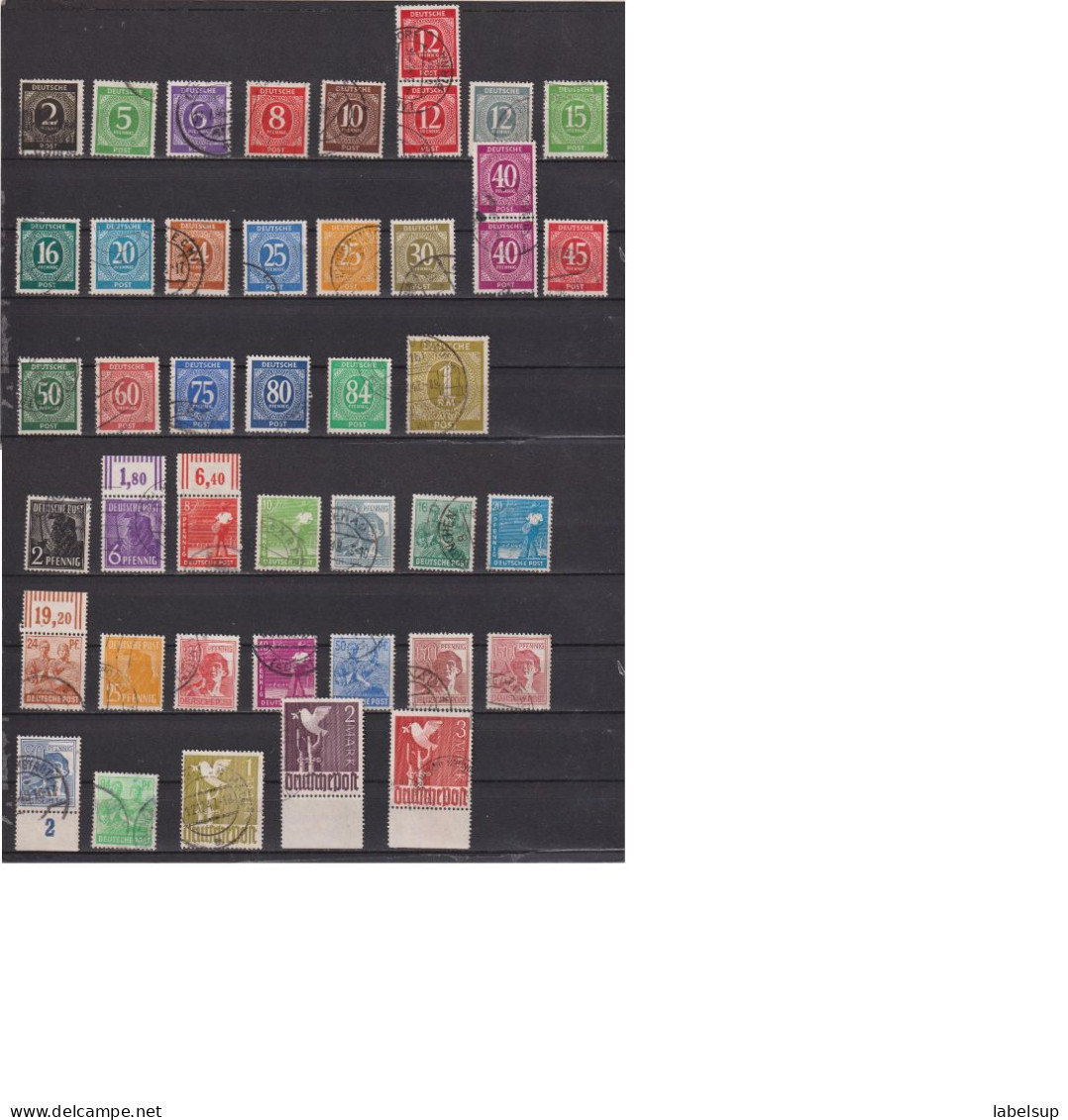 Timbres Oblitérés D'Allemagne, Occupation Alliée 1946 1947 - Oblitérés