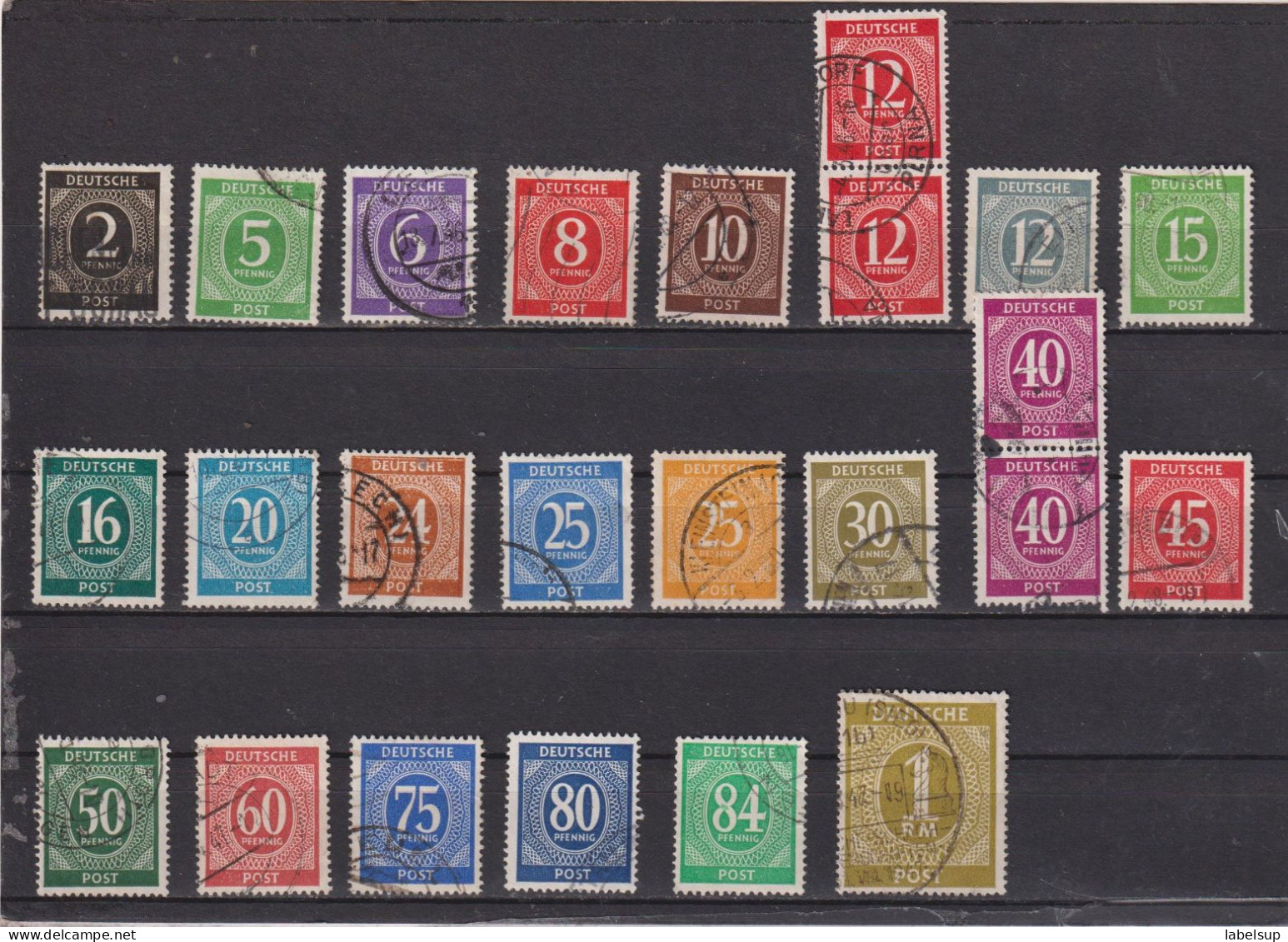 Timbres Oblitérés D'Allemagne, Occupation Alliée 1946 1947 - Gebraucht