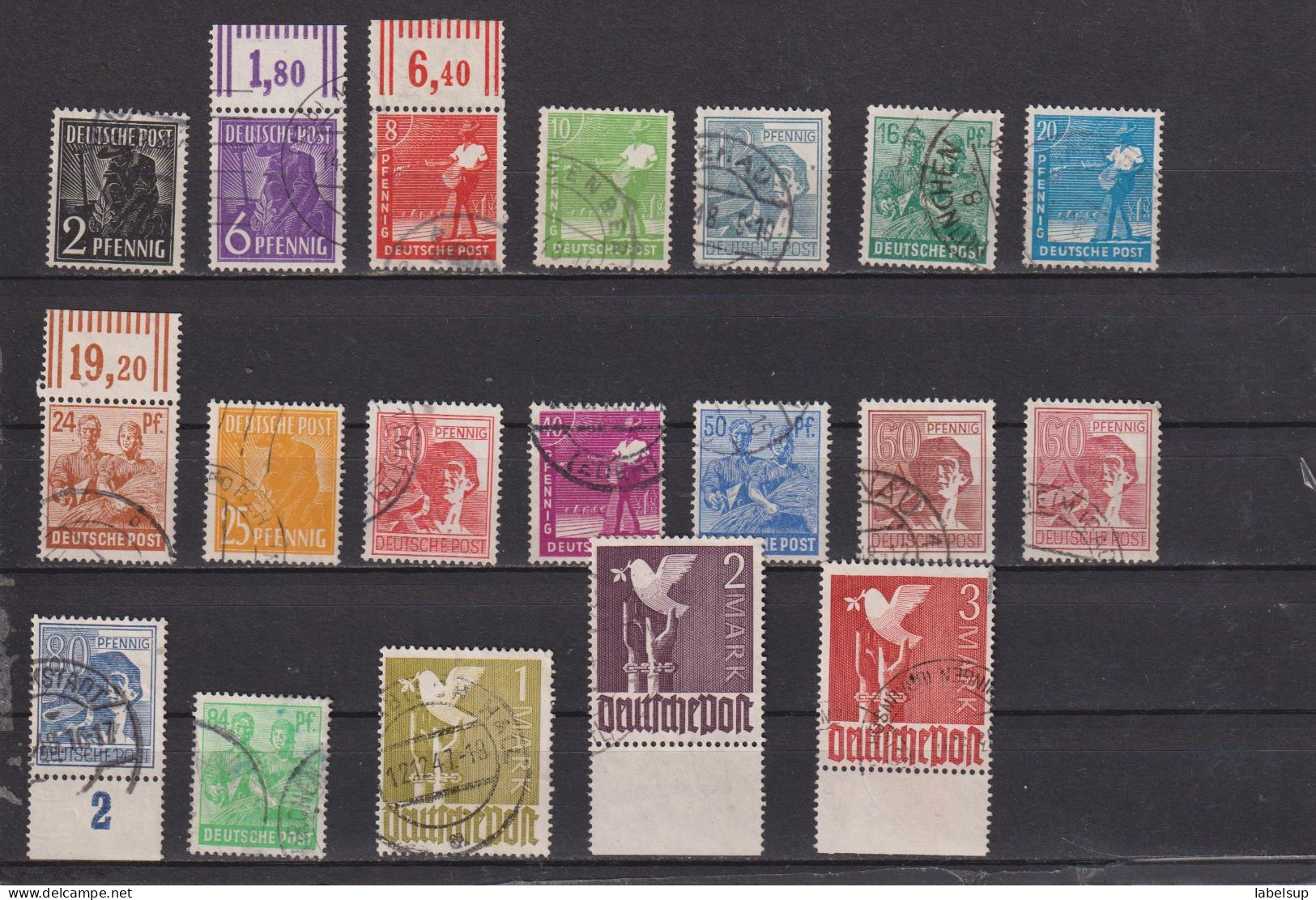 Timbres Oblitérés D'Allemagne, Occupation Alliée 1946 1947 - Usati