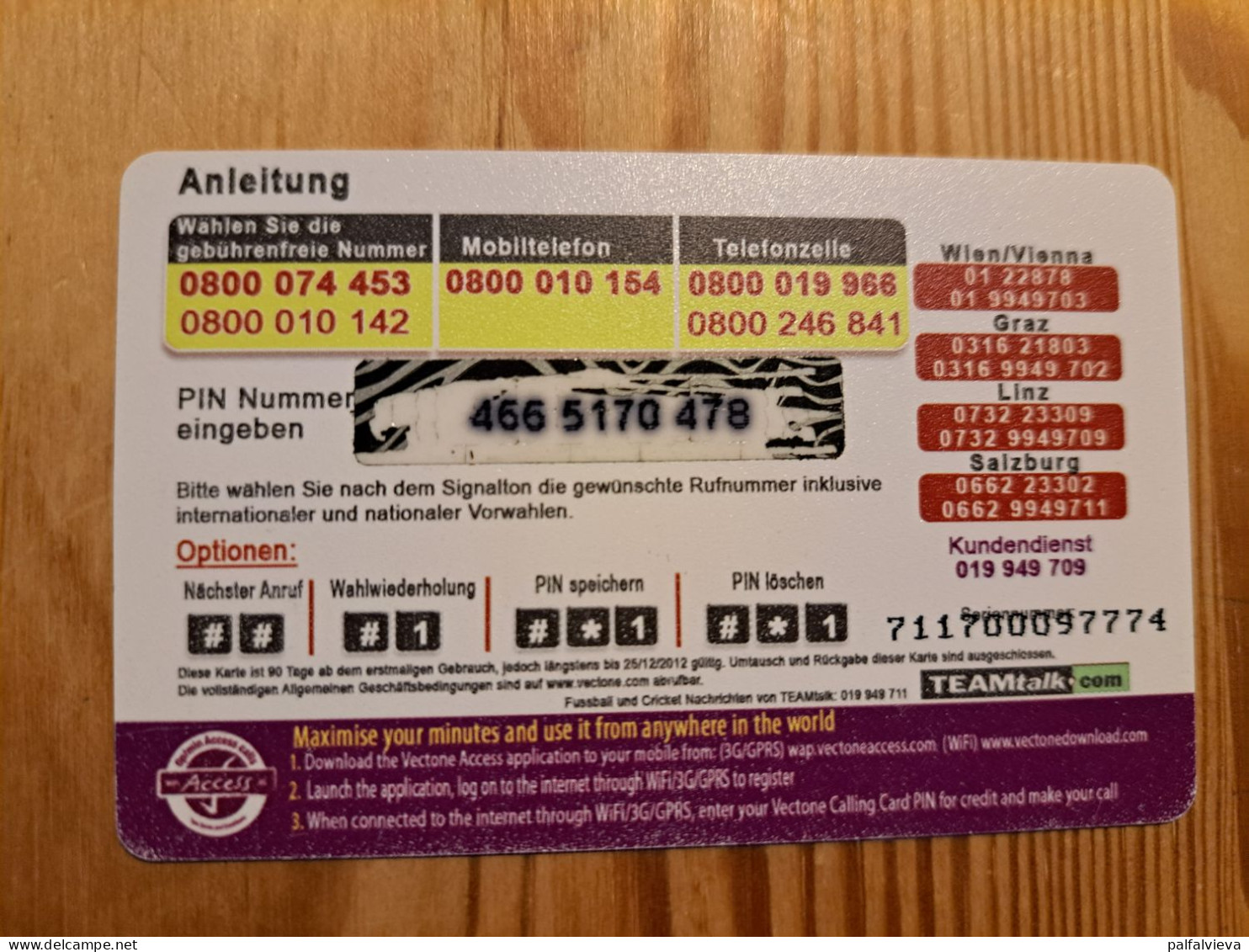 Prepaid Phonecard Germany, Vectone, Mini Talk - Money, Coin, Euro - [2] Prepaid