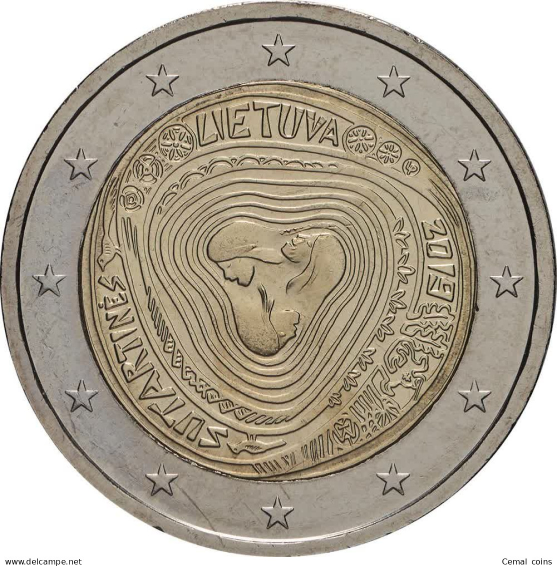 2 Euro 2019 Lithuania Coin - Sutartinės, Lithuanian Multipart Songs. - Lithuania