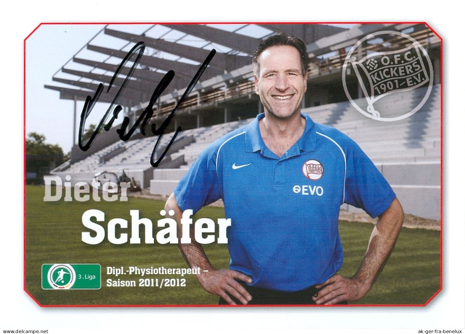 AK Dieter Schäfer Offenbacher Kickers 11-12 OFC Offenbach Am Main Autogrammkarte Fußball Football Deutschland Germany - Authographs