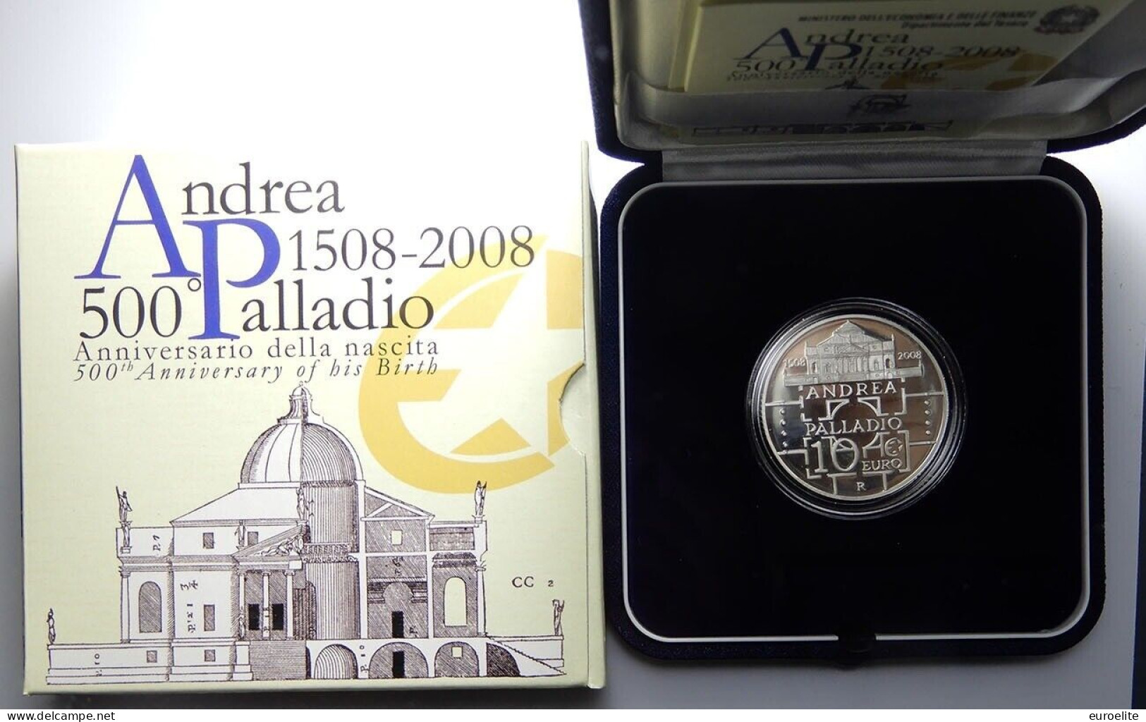 10 Euro 500° Anniversario Della Nascita Di Andrea Palladio - Italien