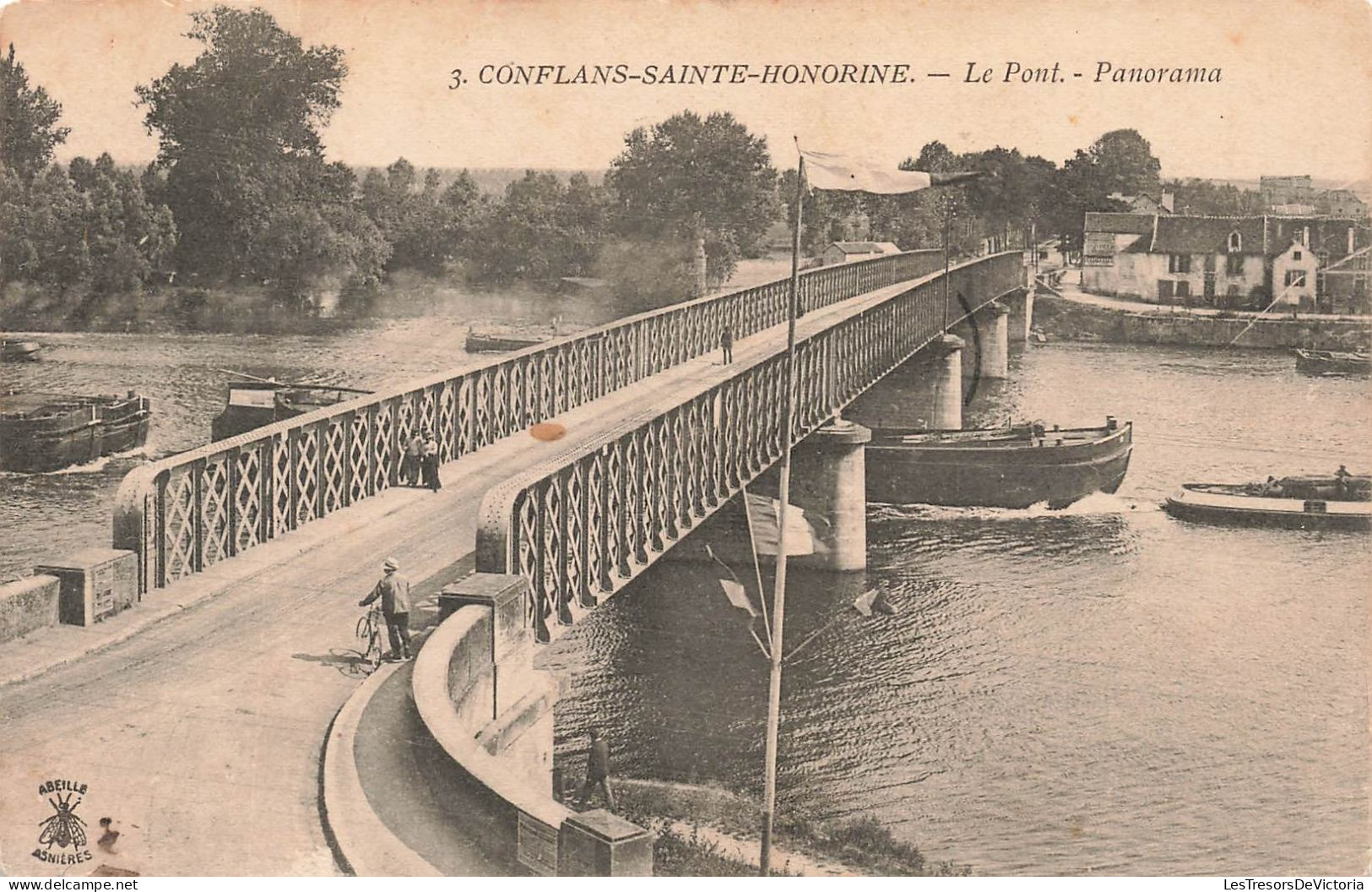 FRANCE - Conflans Saint Honorine - Panorama De La Ville Et Le Pont - Carte Postale Ancienne - Conflans Saint Honorine