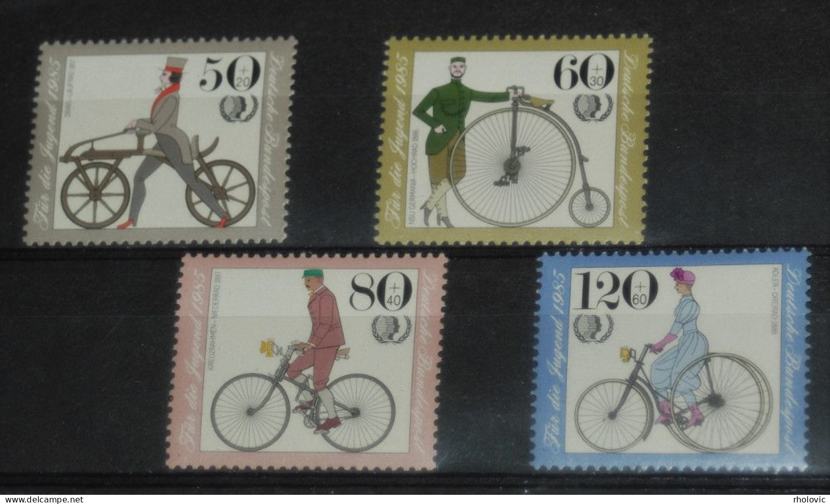 GERMANY 1985, Transport, Cycling, Mi #1242-5, MNH** - Vélo