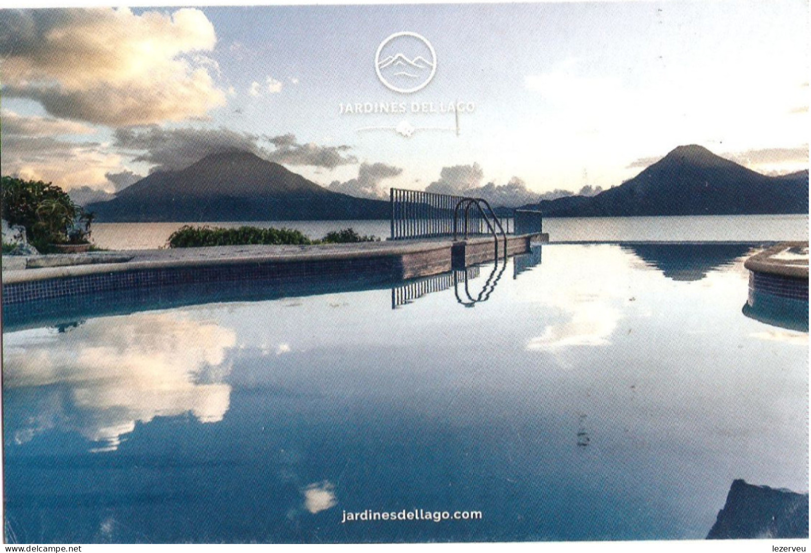 CP GUATEMALA Hotel Jardines Del Lago Calle Monterrey Panajachel Solola Piscine Le Lac Et Le Volcan - Guatemala